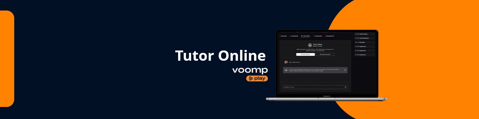 Ilustrar a ferramenta do Tutor Online.