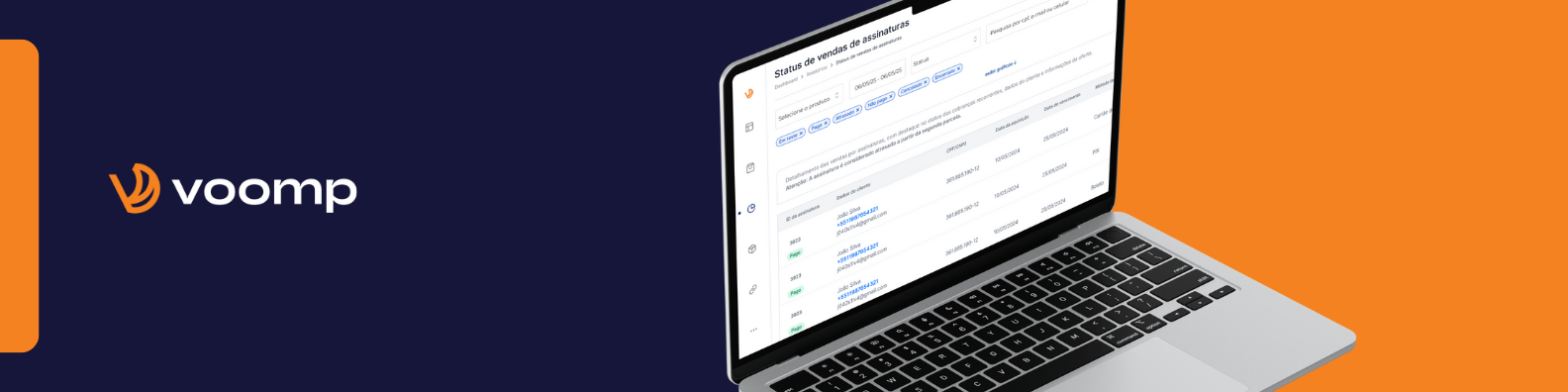 Mostrar a ferramenta de relatório de status de assinatura